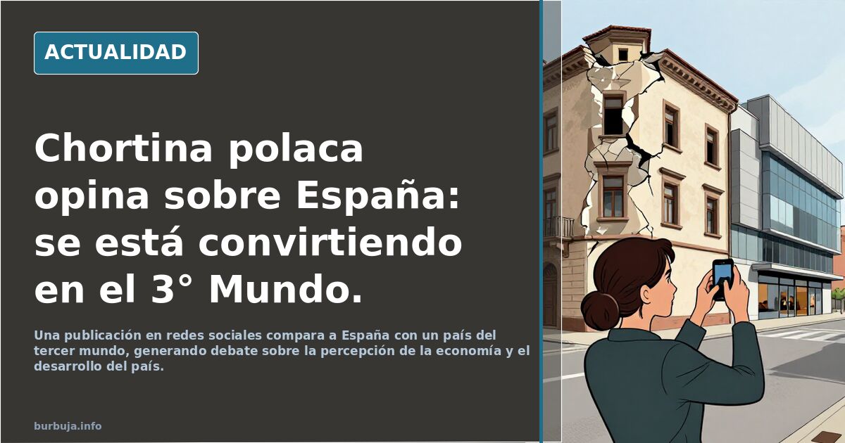 Polaca opina sobre España: se está convirtiendo en el 3° Mundo