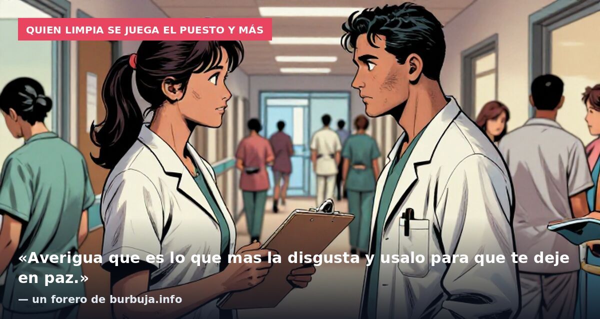 Quien limpia se juega el puesto y más: «Averigua que es lo que mas la disgusta y usalo para que te deje en paz.» — un forero de burbuja.info