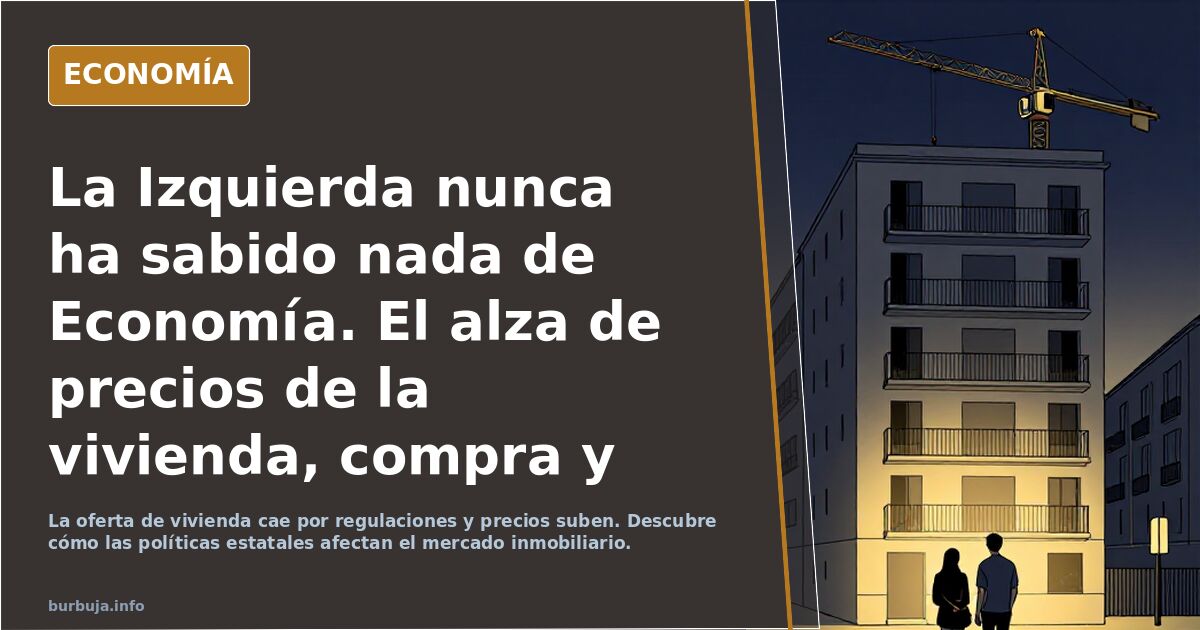 La izquierda y la vivienda: ¿culpa de la intervención estatal?
