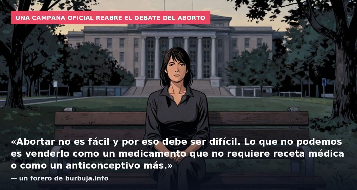 Una campaña oficial reabre el debate del aborto: «Abortar no es fácil y por eso debe ser difícil. Lo que no podemos es venderlo como un medicamento que no requiere receta médica o como un anticonceptivo más.» — un forero de burbuja.info