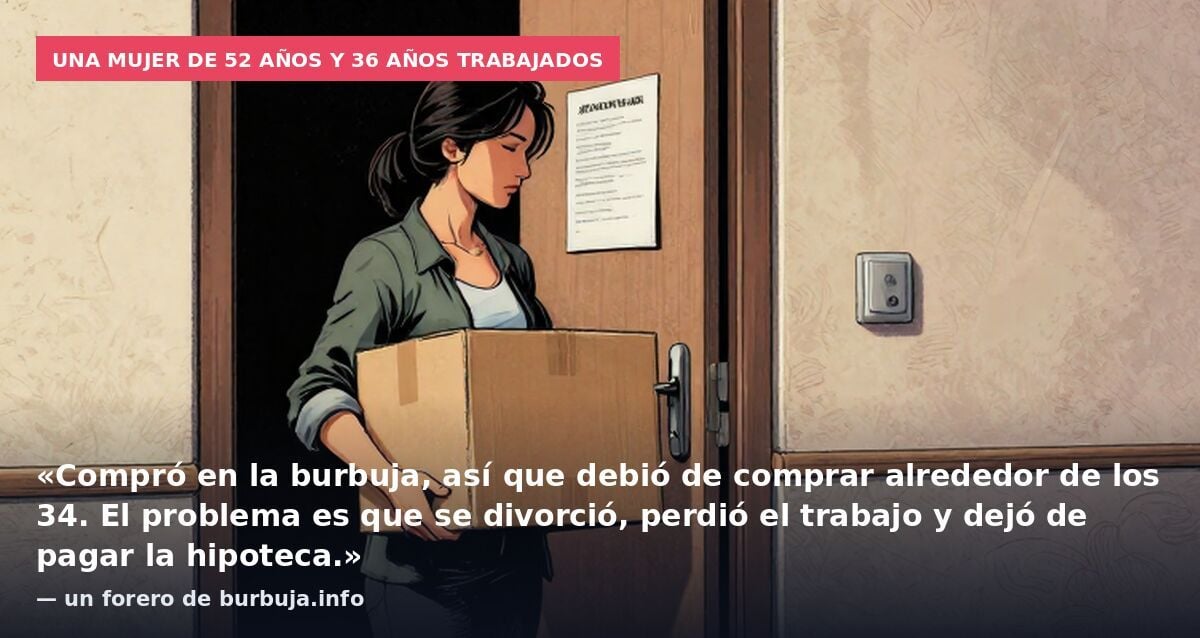 Mujer de 52 años con 36 trabajados es desahuciada y se suicida