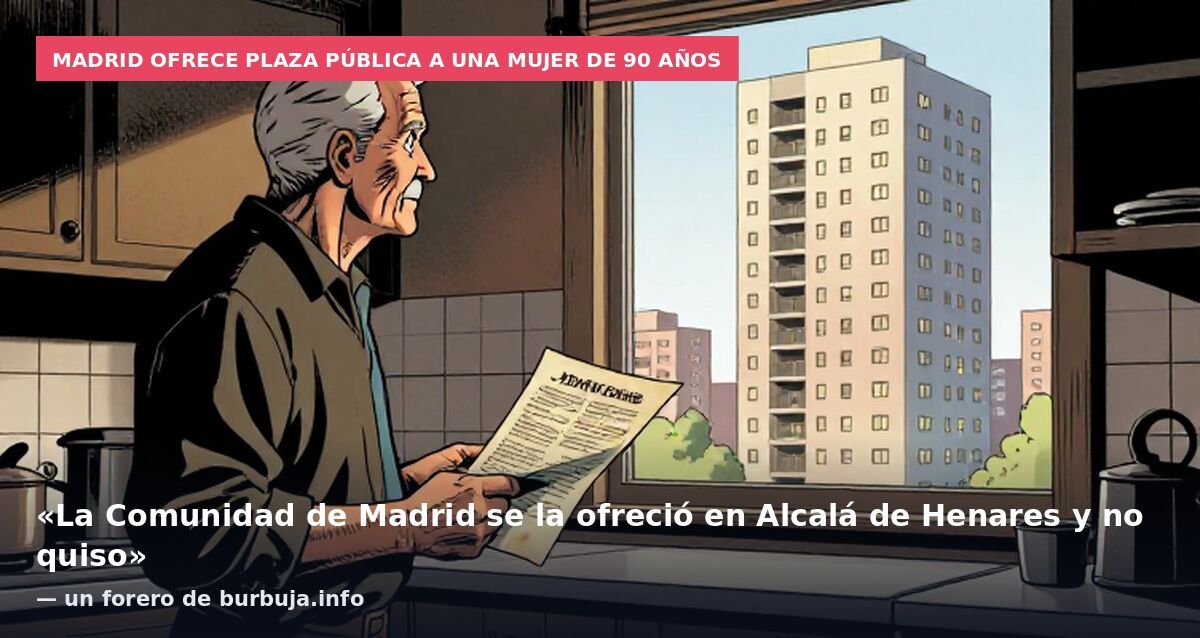 Madrid ofrece plaza pública a una mujer de 90 años: «La Comunidad de Madrid se la ofreció en Alcalá de Henares y no quiso» — un forero de burbuja.info