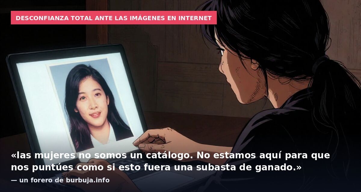 Desconfianza total ante las imágenes en internet: «las mujeres no somos un catálogo. No estamos aquí para que nos puntúes como si esto fuera una subasta de ganado.» — un forero de burbuja.info