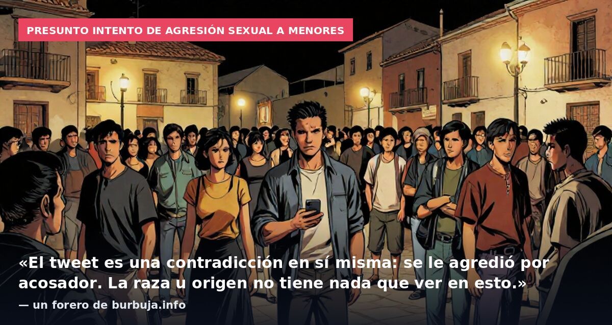 Presunto intento de agresión sexual a menores: «El tweet es una contradicción en sí misma: se le agredió por acosador. La raza u origen no tiene nada que ver en esto.» — un forero de burbuja.info