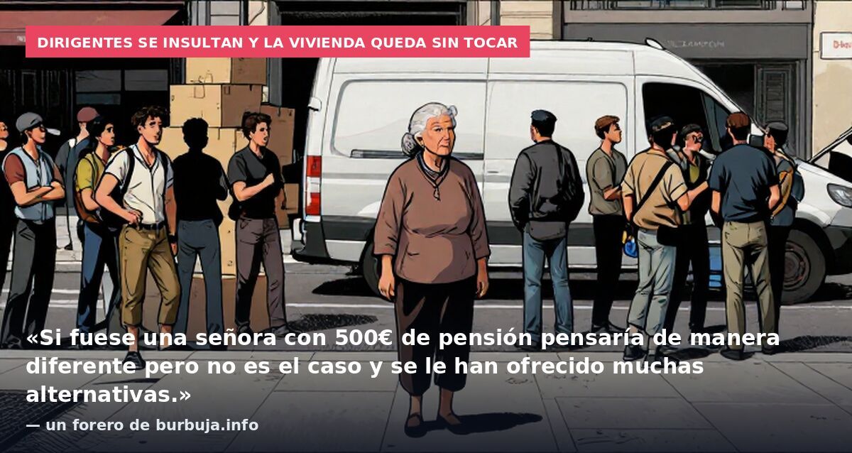 Decenas de hilos insultando a una anciana desahuciada