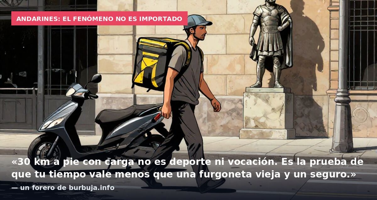 [SERIO] El derrumbe del remero: De repartir en coche a hacerlo A PIE. Análisis de la neomiseria que se nos viene (30km diarios)