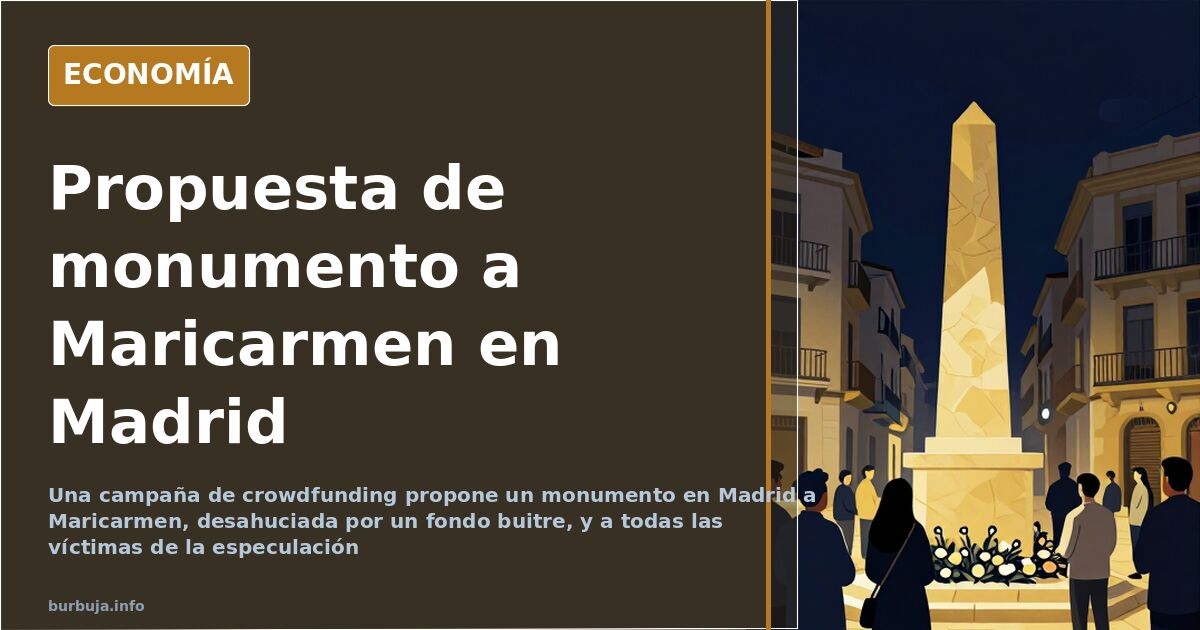 Crowdfunding para un monumento a Maricarmen en Madrid