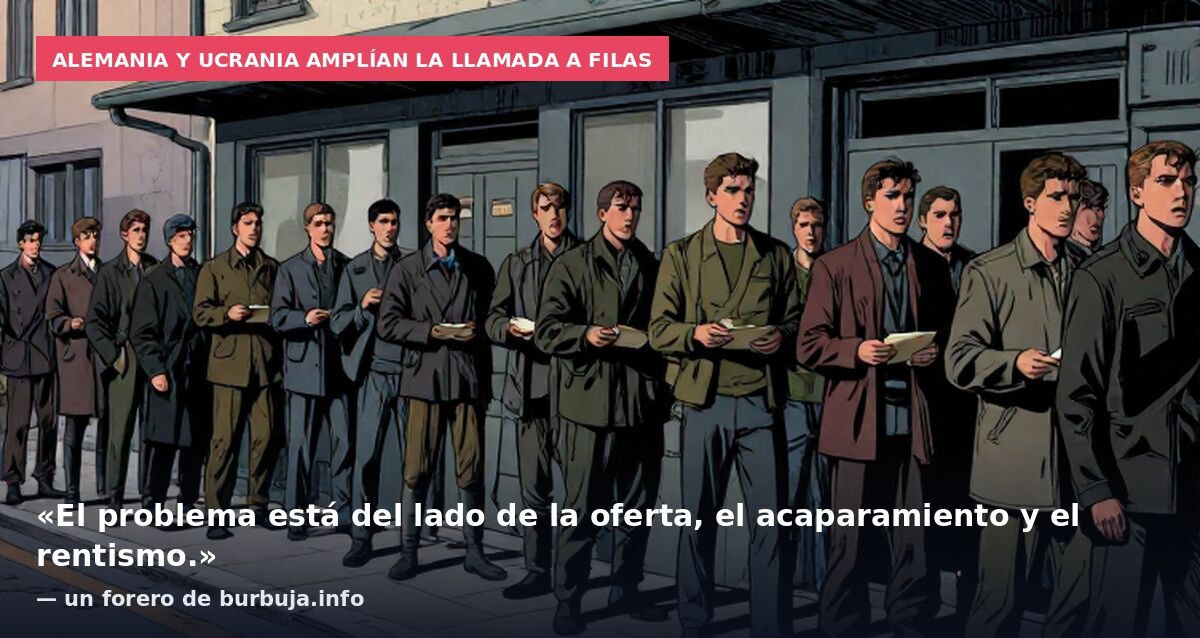 Alemania y Ucrania amplían la llamada a filas: «El problema está del lado de la oferta, el acaparamiento y el rentismo.» — un forero de burbuja.info
