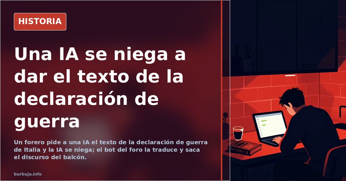 Una IA se niega a dar el texto de la declaración de guerra