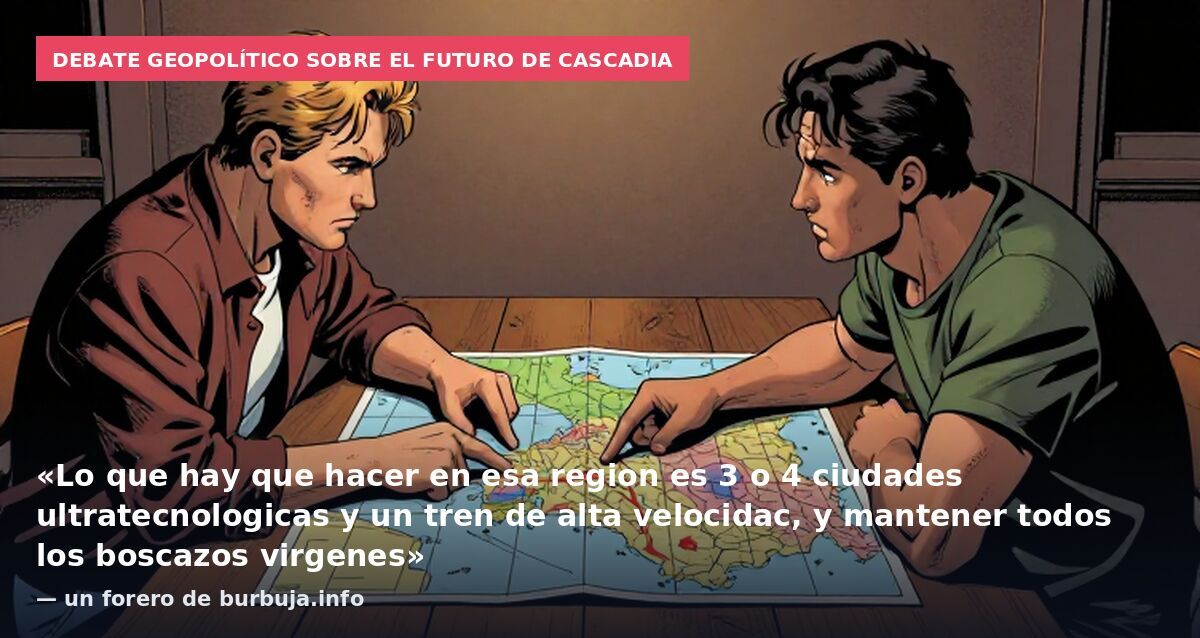 Debate geopolítico sobre el futuro de Cascadia: «Lo que hay que hacer en esa region es 3 o 4 ciudades ultratecnologicas y un tren de alta velocidac, y mantener todos los boscazos virgenes» — un forero de burbuja.info