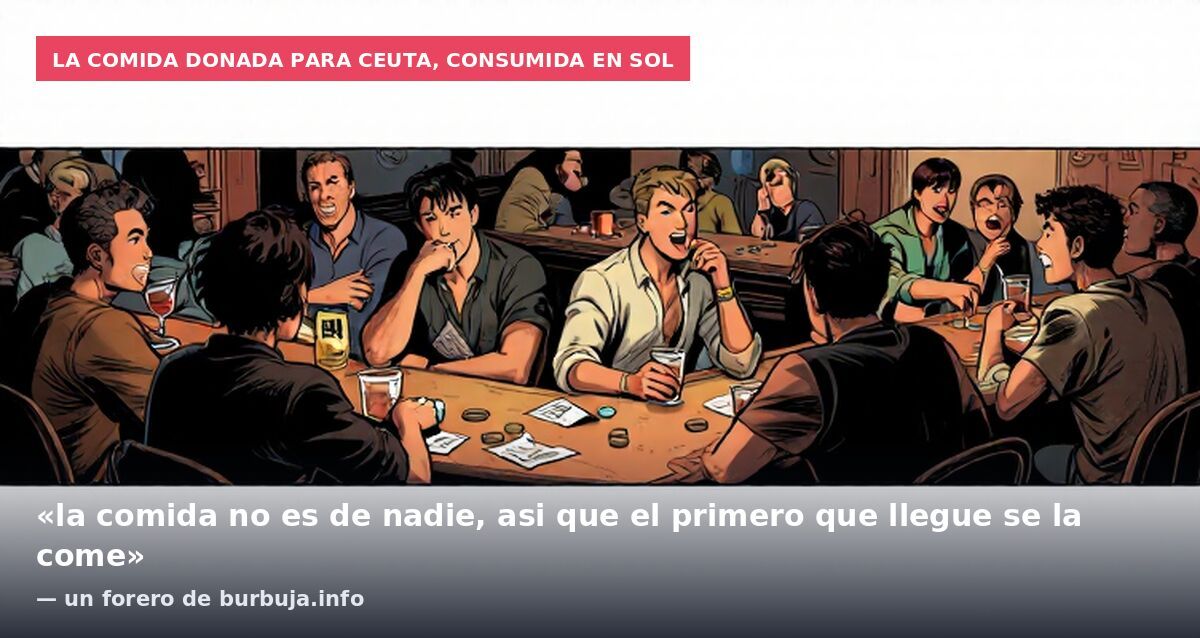 La comida donada para Ceuta, consumida en Sol: «la comida no es de nadie, asi que el primero que llegue se la come» — un forero de burbuja.info