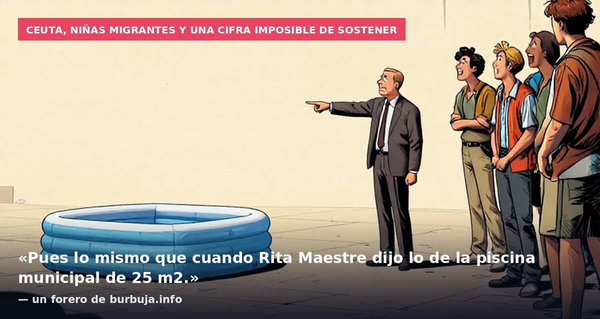 Ceuta, niñas migrantes y una cifra imposible de sostener: «Pues lo mismo que cuando Rita Maestre dijo lo de la piscina municipal de 25 m2.» — un forero de burbuja.info