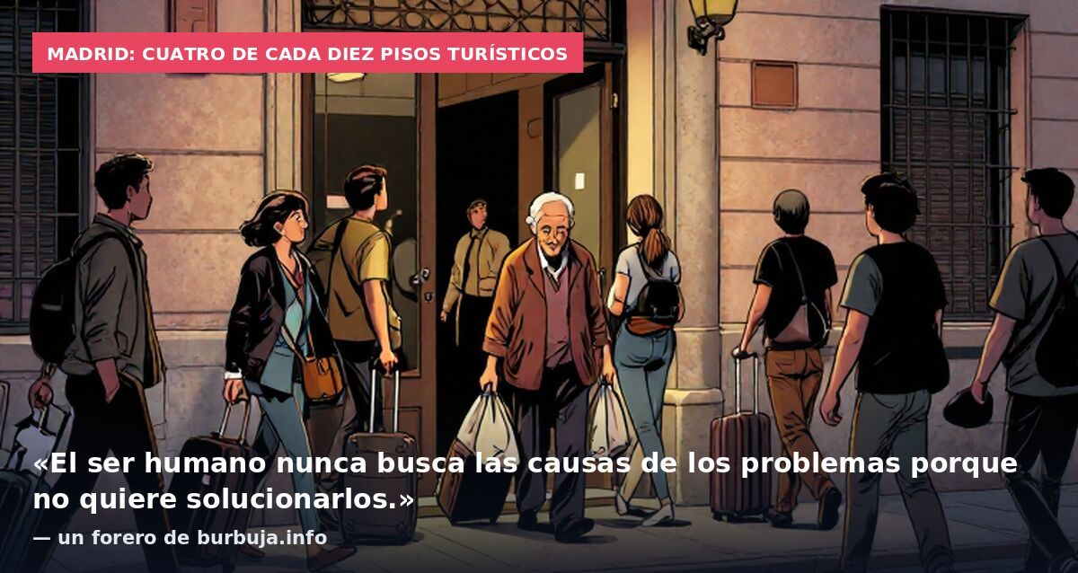 Madrid: cuatro de cada diez pisos turísticos: «El ser humano nunca busca las causas de los problemas porque no quiere solucionarlos.» — un forero de burbuja.info