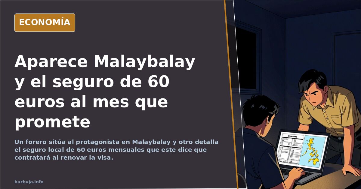 Aparece Malaybalay y el seguro de 60 euros al mes que promete