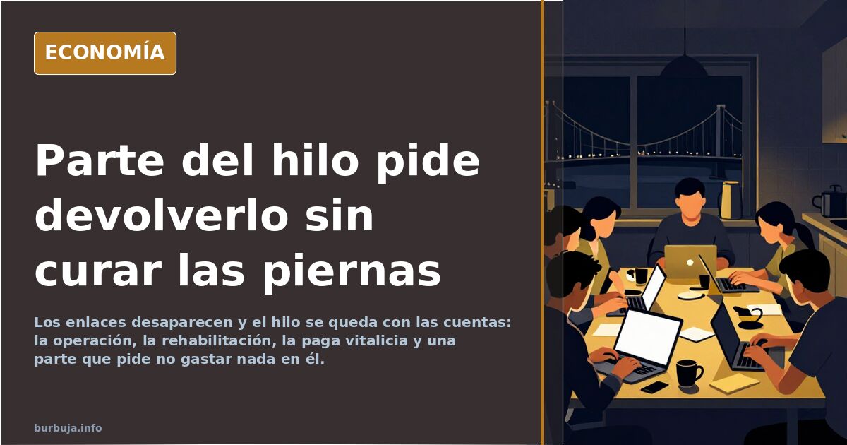 Parte del hilo pide devolverlo sin curar las piernas