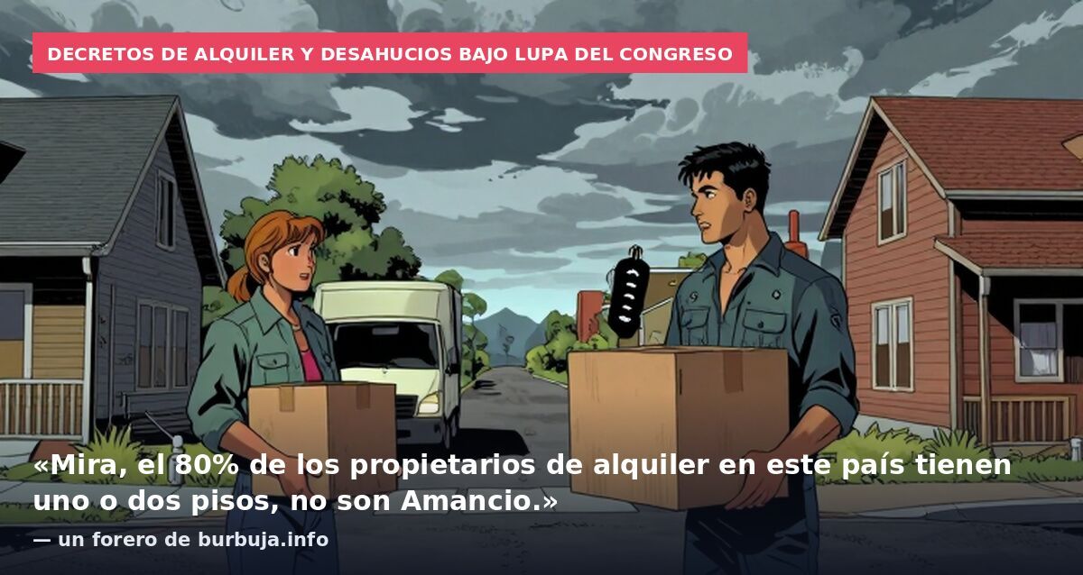 Decretos de alquiler y desahucios bajo lupa del Congreso: «Mira, el 80% de los propietarios de alquiler en este país tienen uno o dos pisos, no son Amancio.» — un forero de burbuja.info