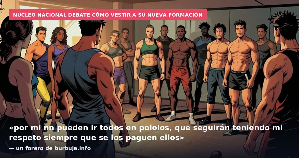 Núcleo Nacional debate cómo vestir a su nueva formación: «por mi nn pueden ir todos en pololos, que seguirán teniendo mi respeto siempre que se los paguen ellos» — un forero de burbuja.info