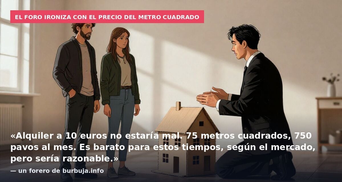 Un manifestante dice que el m2 debería valer 10 euros