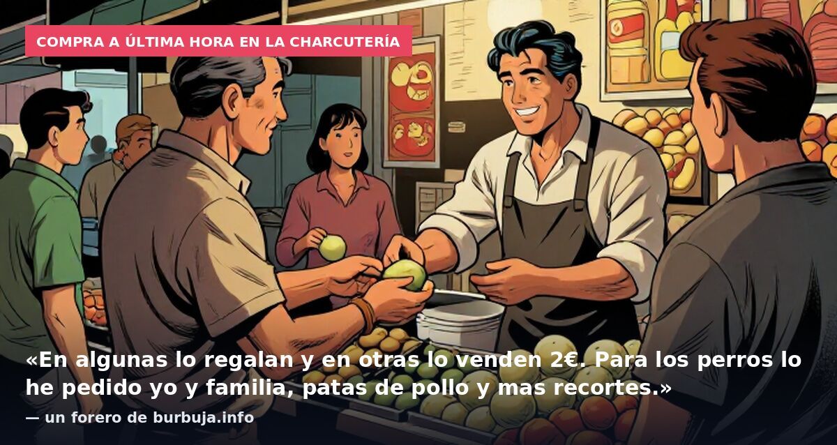 He ido al súper a última hora y la de la chacutería me ha ofrecido una bolsa de recortes de gratis