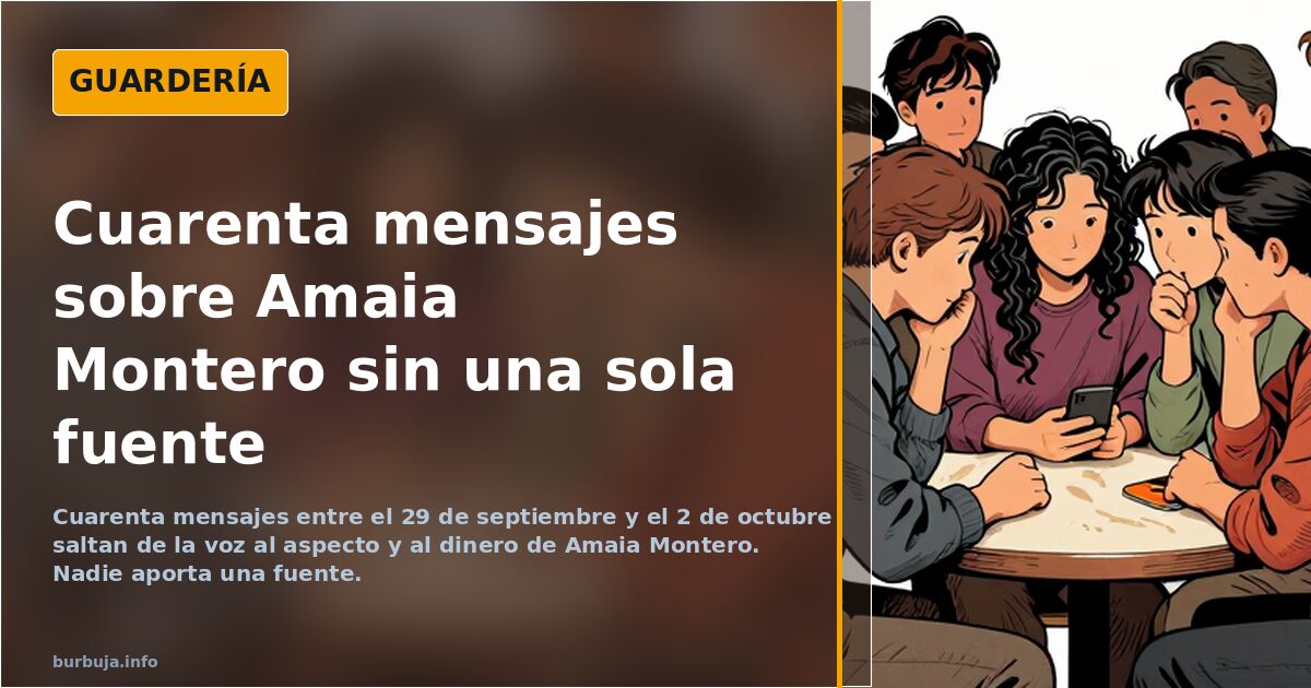 Cuarenta mensajes sobre Amaia Montero sin una sola fuente
