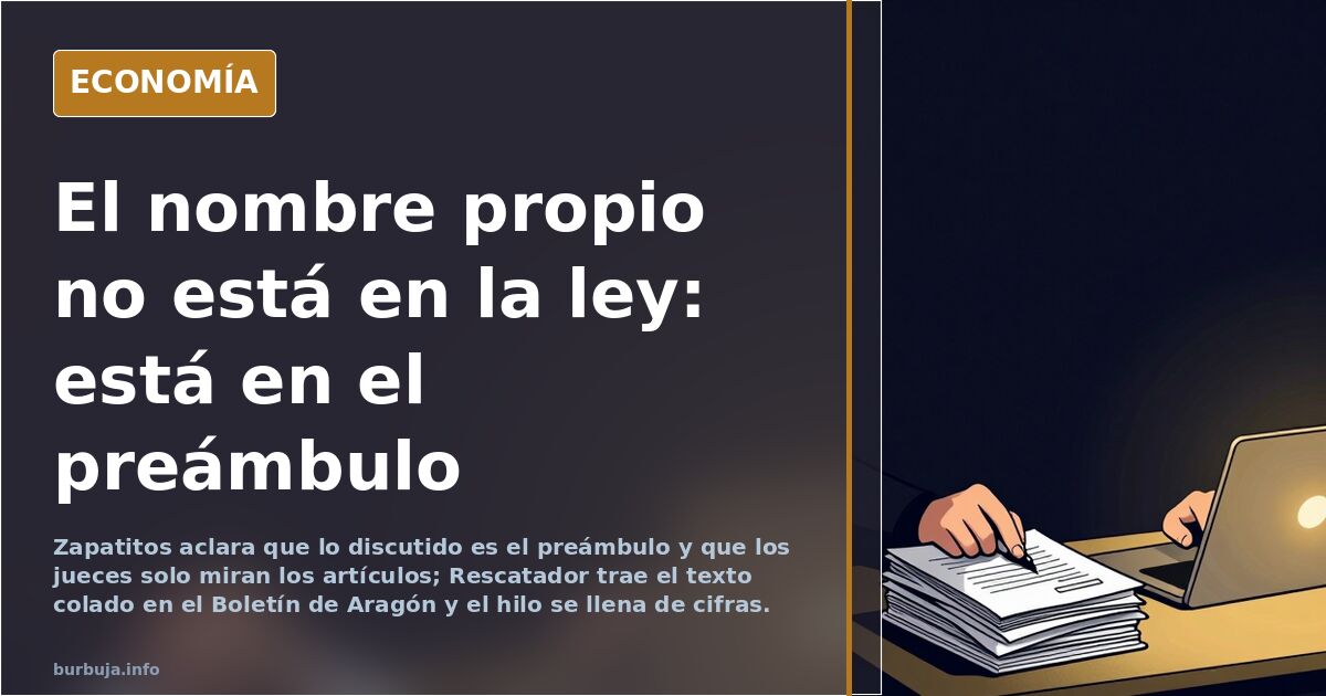 El nombre propio no está en la ley: está en el preámbulo