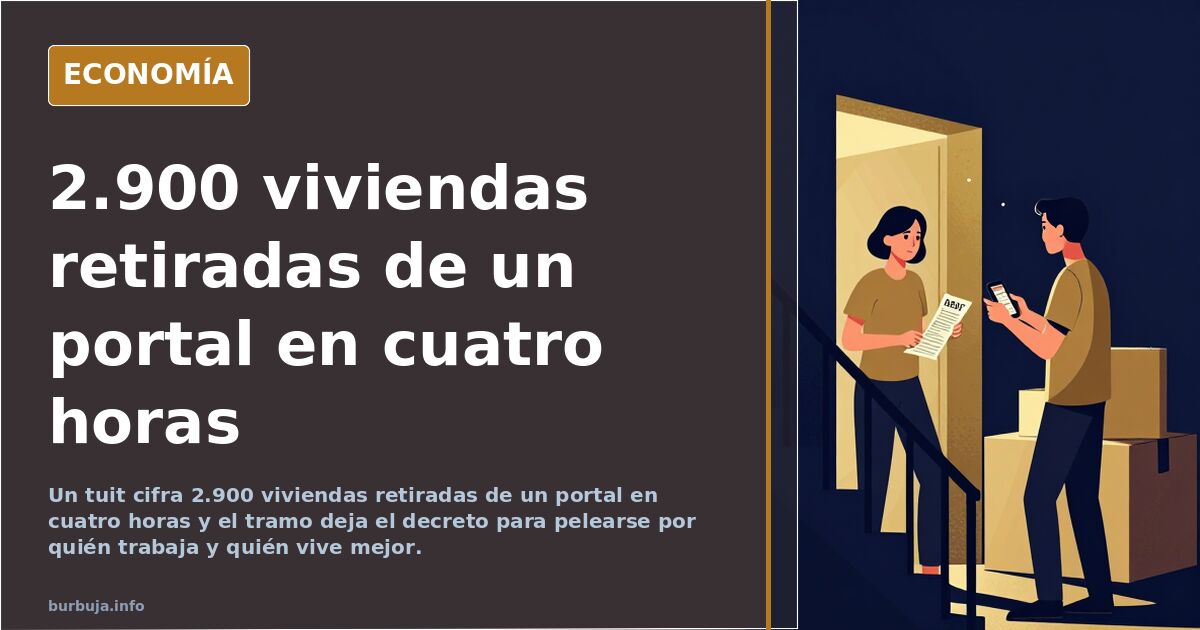 2.900 viviendas retiradas de un portal en cuatro horas