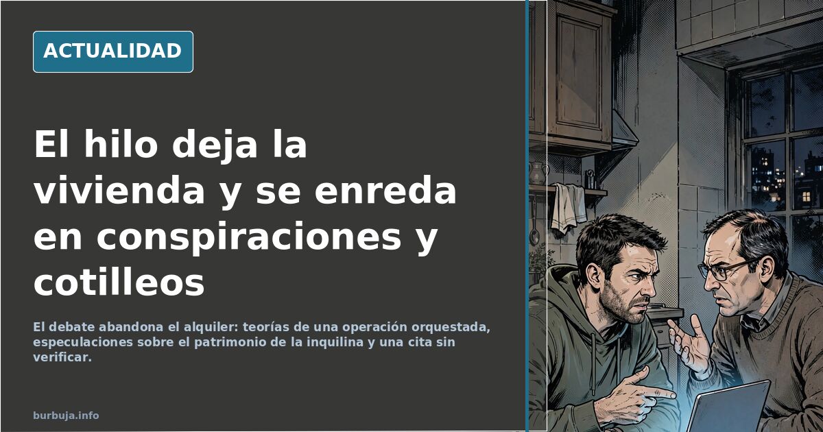 El hilo deja la vivienda y se enreda en conspiraciones y cotilleos
