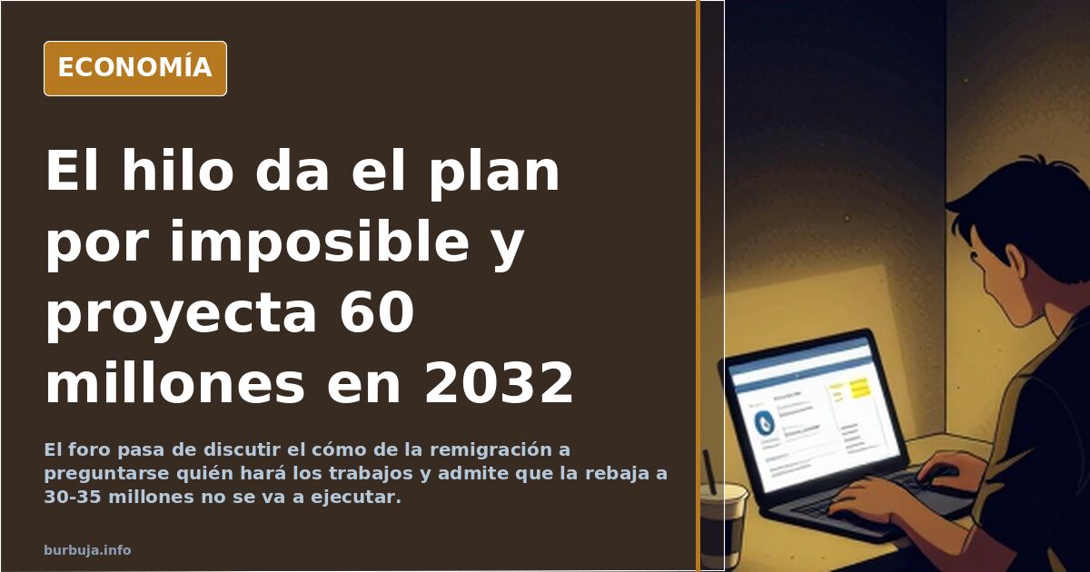 Opinión controvertida: España debe volver a 30-35 millones de habitantes inmediatamente