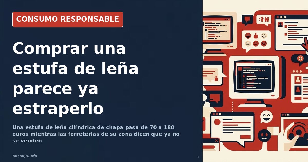 Estufas de leña: de 70 a 180 euros y difíciles de encontrar