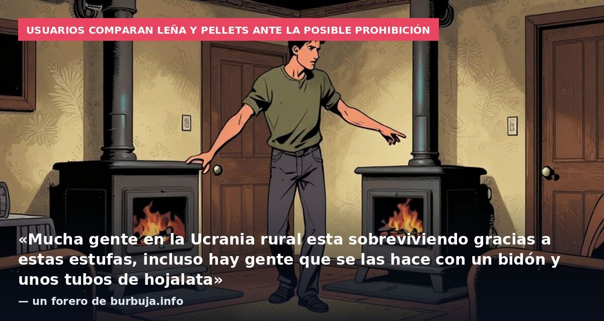 Me he comprado una estufa de leña cilíndrica casi casi que de estraperlo porque las quieren prohibir.