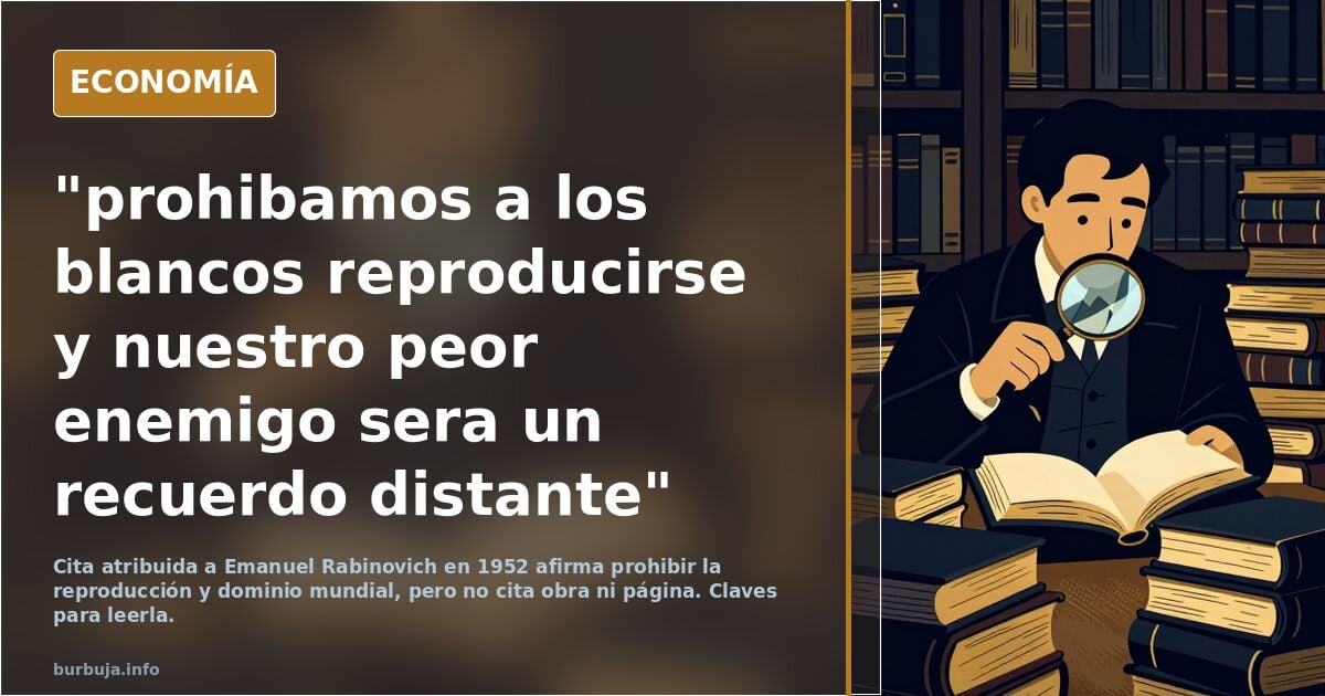"prohibamos a los blancos reproducirse y nuestro peor enemigo sera un recuerdo distante"
