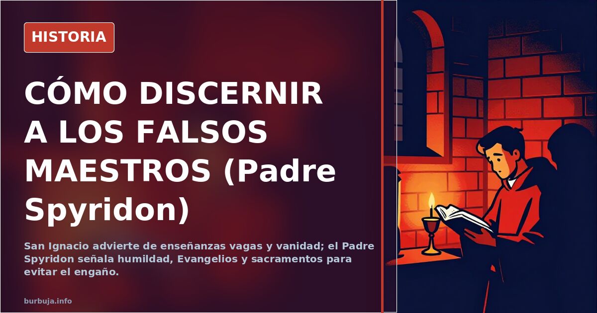 CÓMO DISCERNIR A LOS FALSOS MAESTROS (Padre Spyridon)