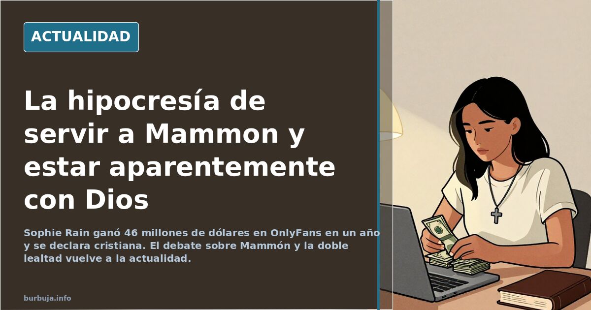 La hipocresía de servir a Mammon y estar aparentemente con Dios