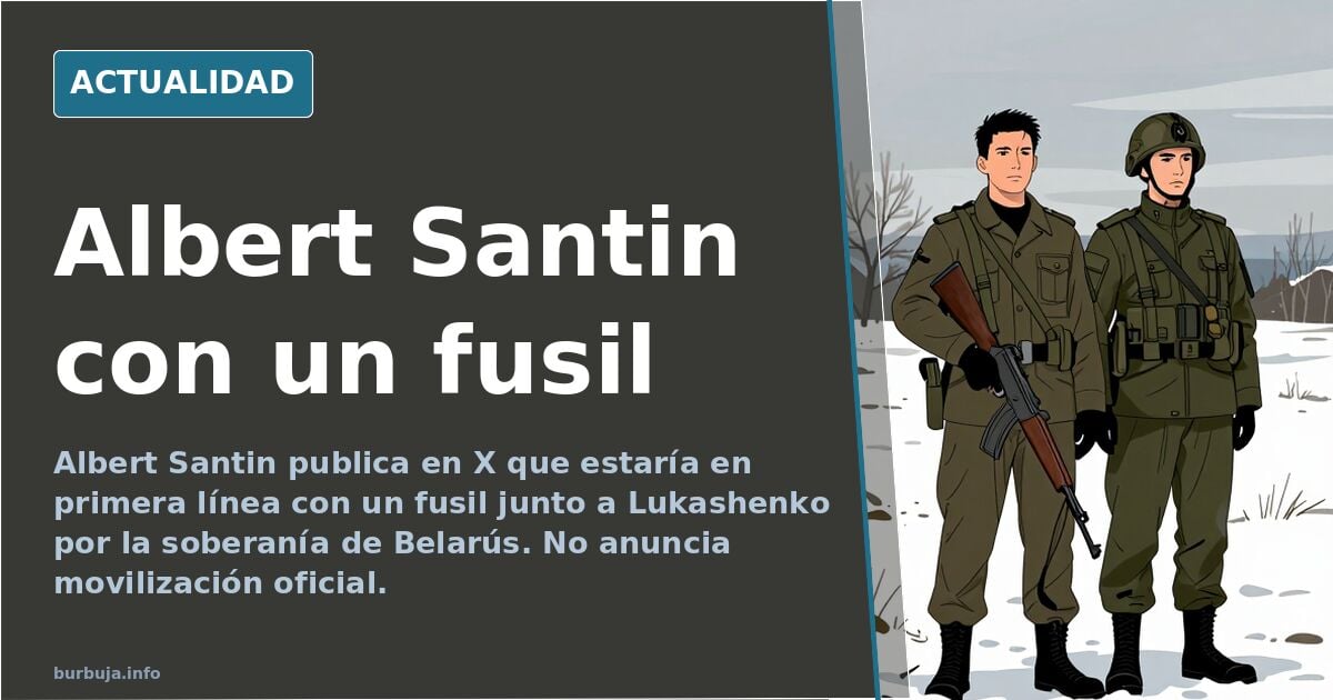 Albert Santin con un fusil