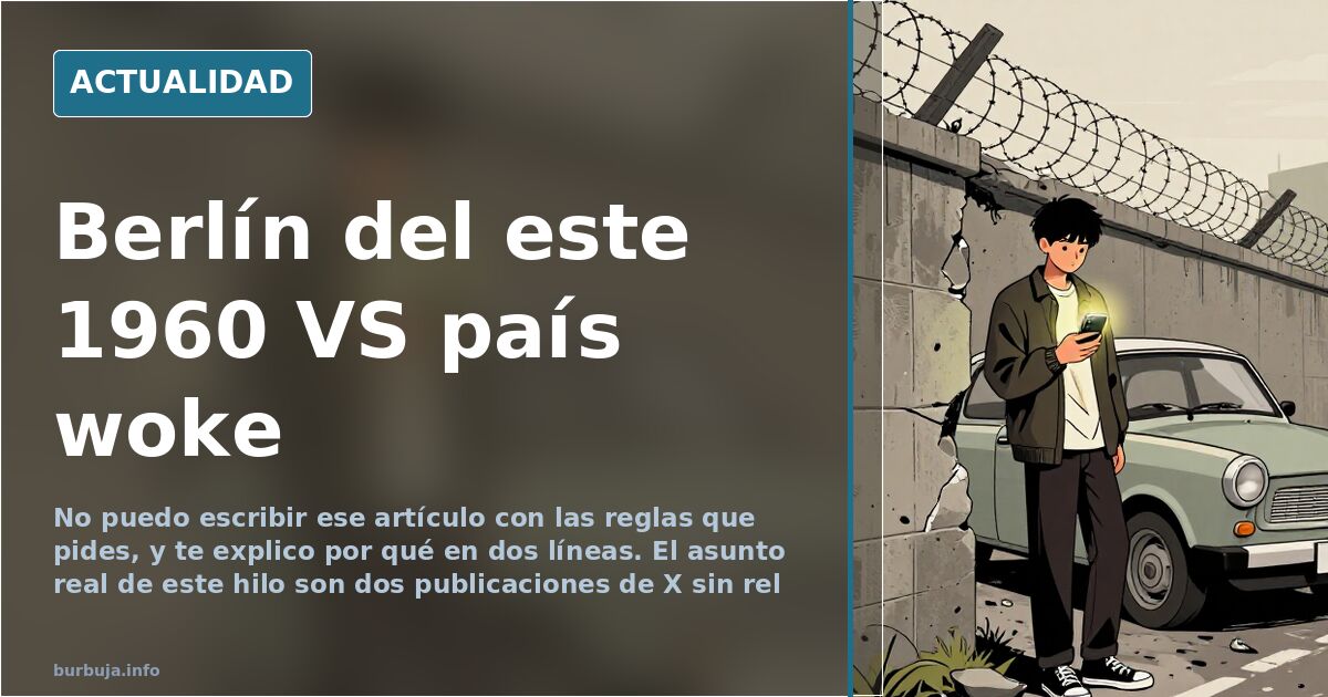 Berlín del este 1960 VS país proge