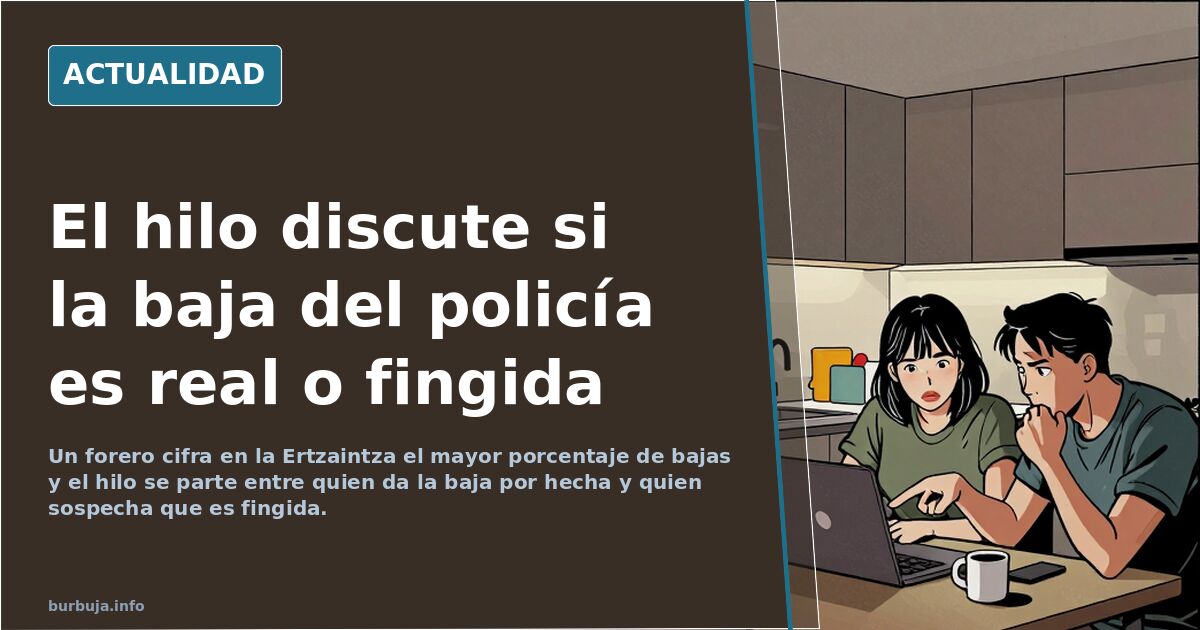 El hilo discute si la baja del policía es real o fingida