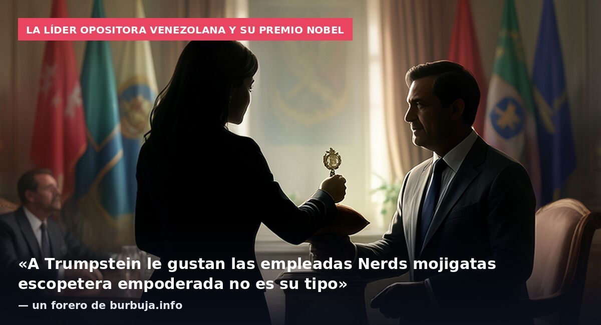 La líder opositora venezolana y su premio Nobel: «A Trumpstein le gustan las empleadas Nerds mojigatas escopetera empoderada no es su tipo» — un forero de burbuja.info