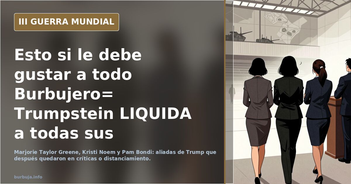 Esto si le debe gustar a todo Burbujero= Trumpstein LIQUIDA a todas sus "MUJERES EMPODERADAS" ESCOPETERAS