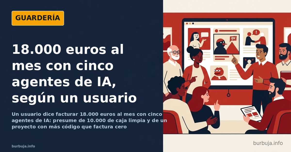 Ilustración de un escritorio con varias ventanas de código generadas por agentes de inteligencia artificial trabajando en par