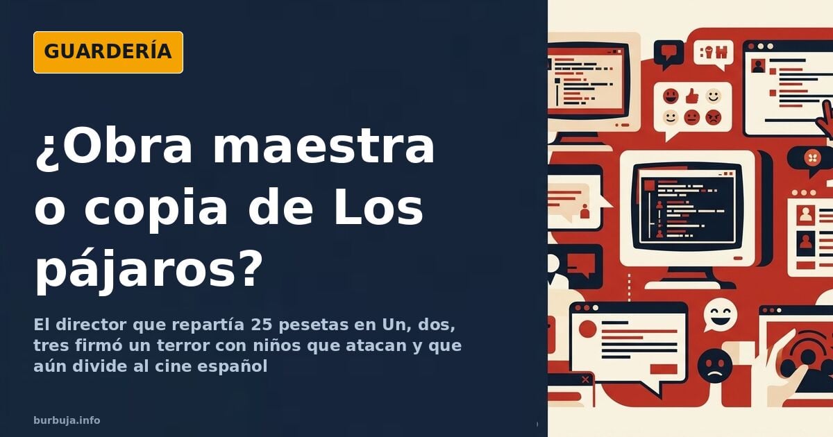 Ilustración de niños de los setenta observando fijamente en un pueblo costero, escena de ¿Quién puede matar a un niño?