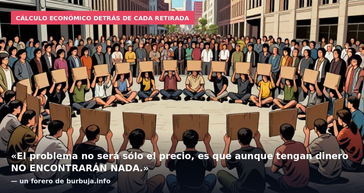 Cálculo económico detrás de cada retirada: «El problema no será sólo el precio, es que aunque tengan dinero NO ENCONTRARÁN NADA.» — un forero de burbuja.info