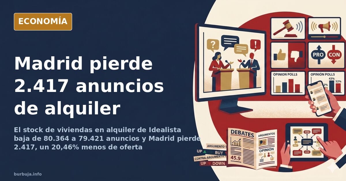 Contador de anuncios de alquiler en Idealista, que baja de 80.364 a 79.147