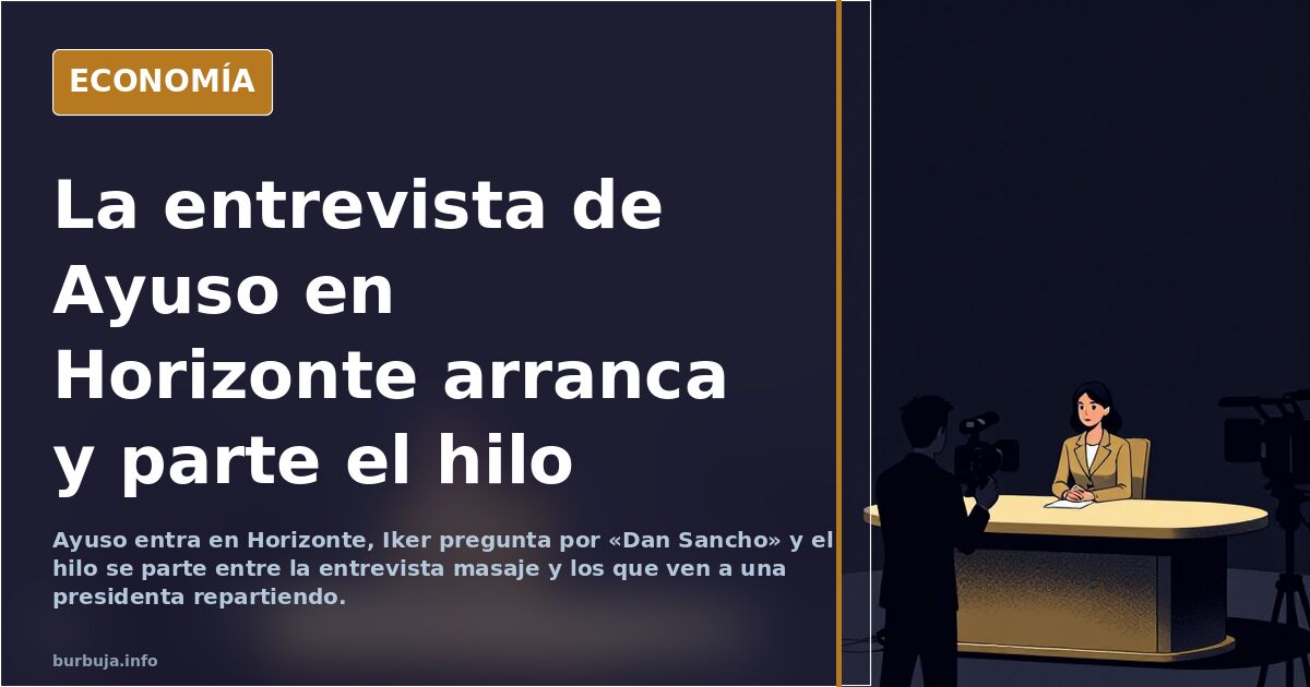 La entrevista de Ayuso en Horizonte arranca y parte el hilo