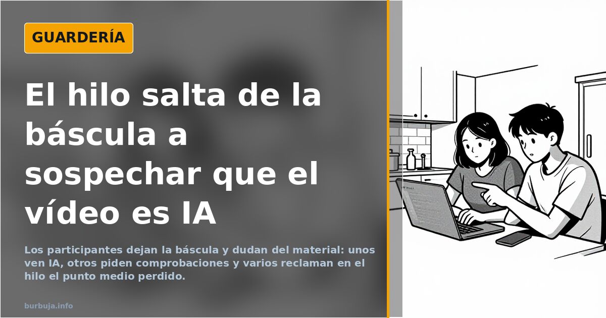 El hilo salta de la báscula a sospechar que el vídeo es IA