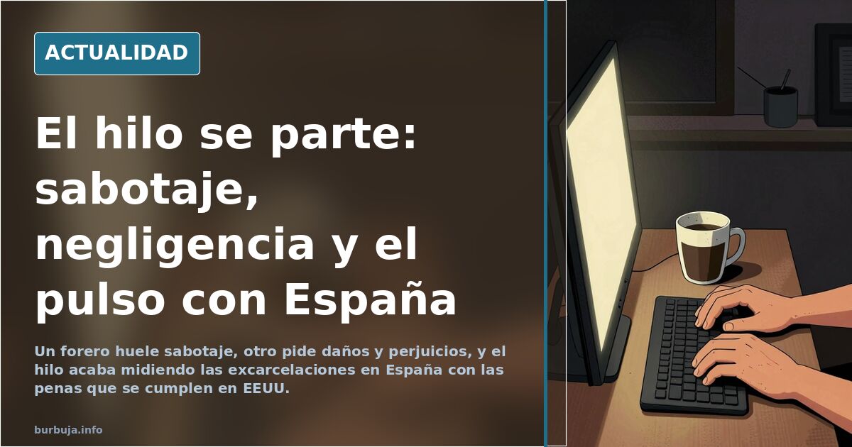 El hilo se parte: sabotaje, negligencia y el pulso con España