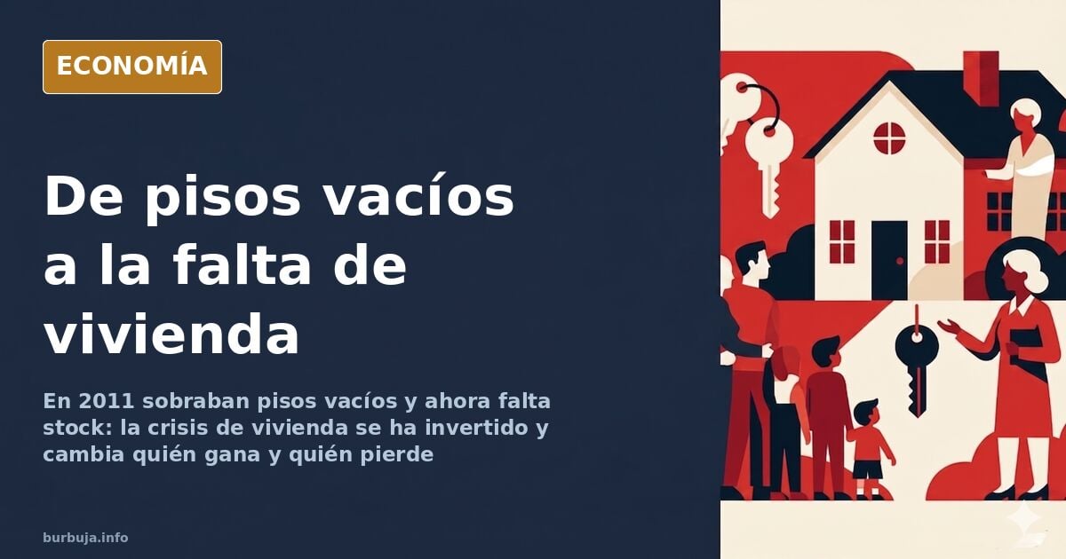 Fachada de un edificio de viviendas con carteles de se vende y se alquila en una calle de una ciudad española