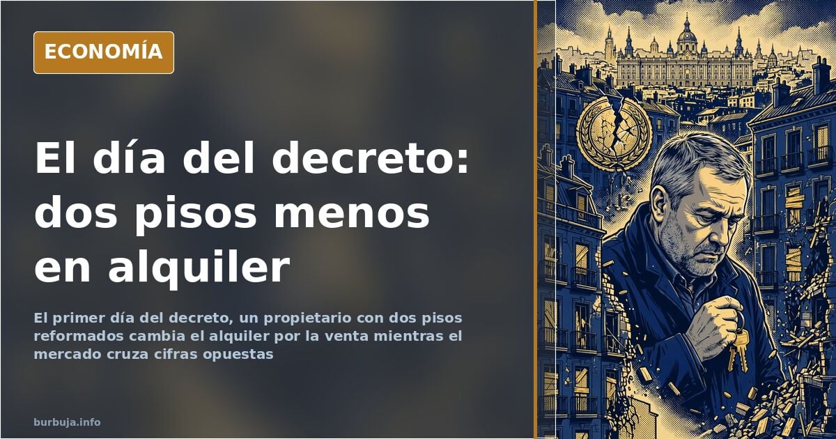 Anuncios de viviendas en alquiler desaparecidos de la oferta de Madrid, que cae un 20% según los datos difundidos