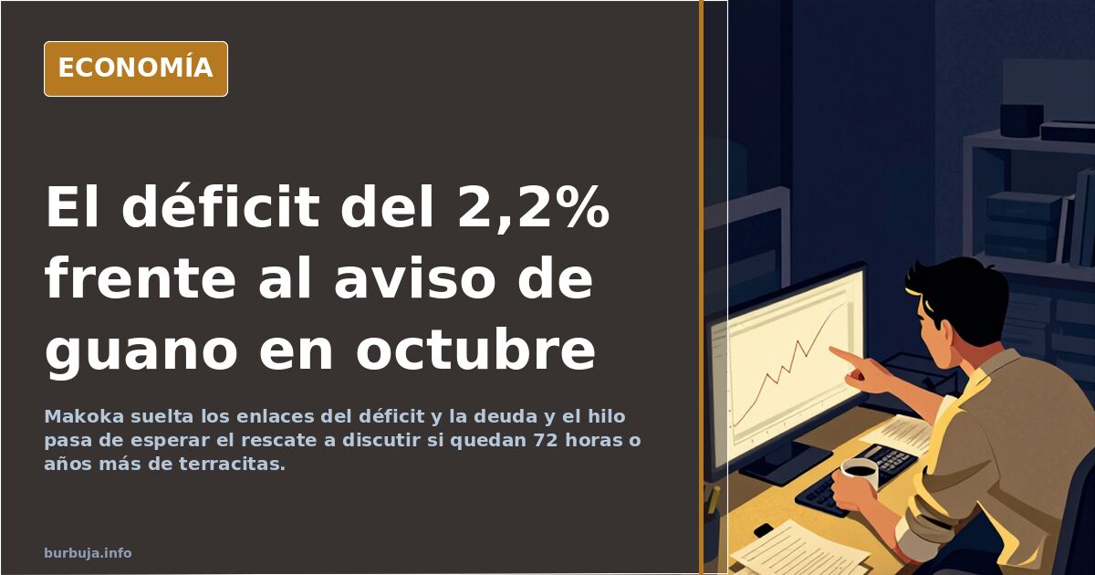 El déficit del 2,2% frente al aviso de guano en octubre