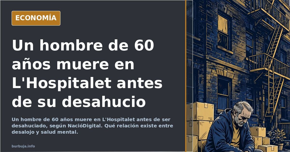 Un hombre de 60 años se suicida en L'Hospitalet, en el barrio de la Florida, antes de que lo desahucien