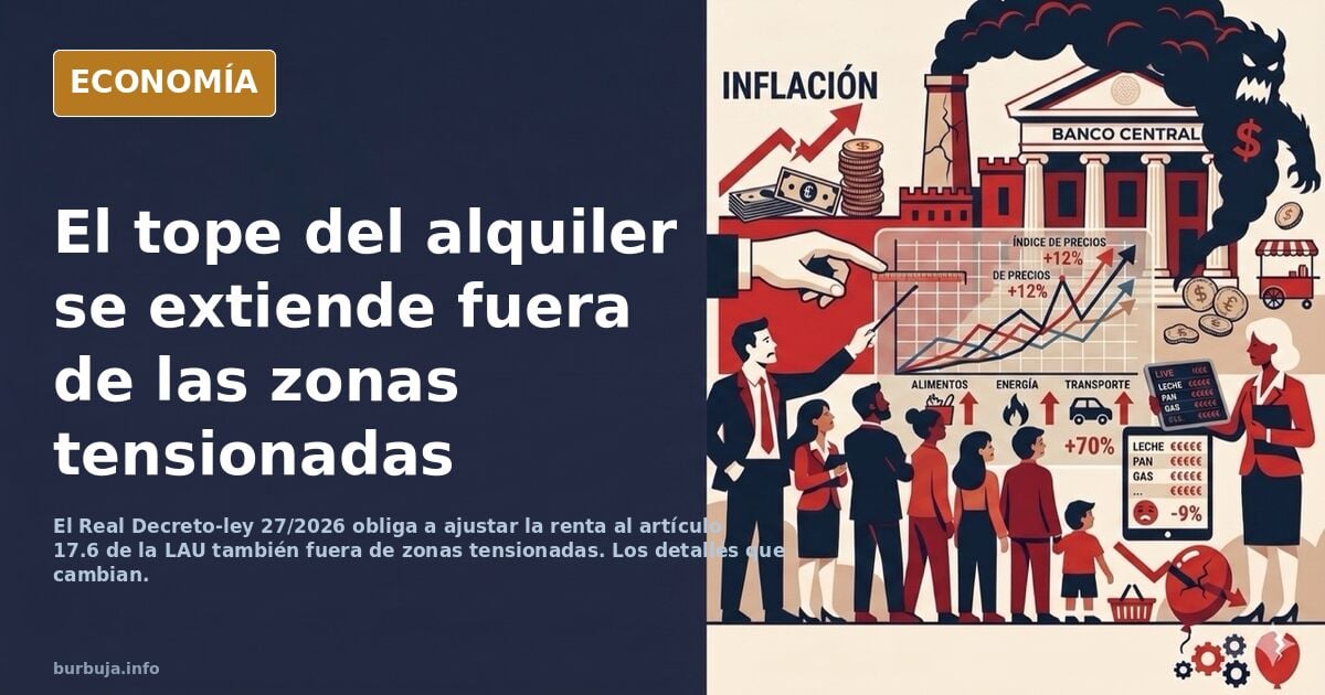 El Gobierno extiende el tope del alquiler fuera de las zonas tensionadas para evitar indemnizar al inquilino